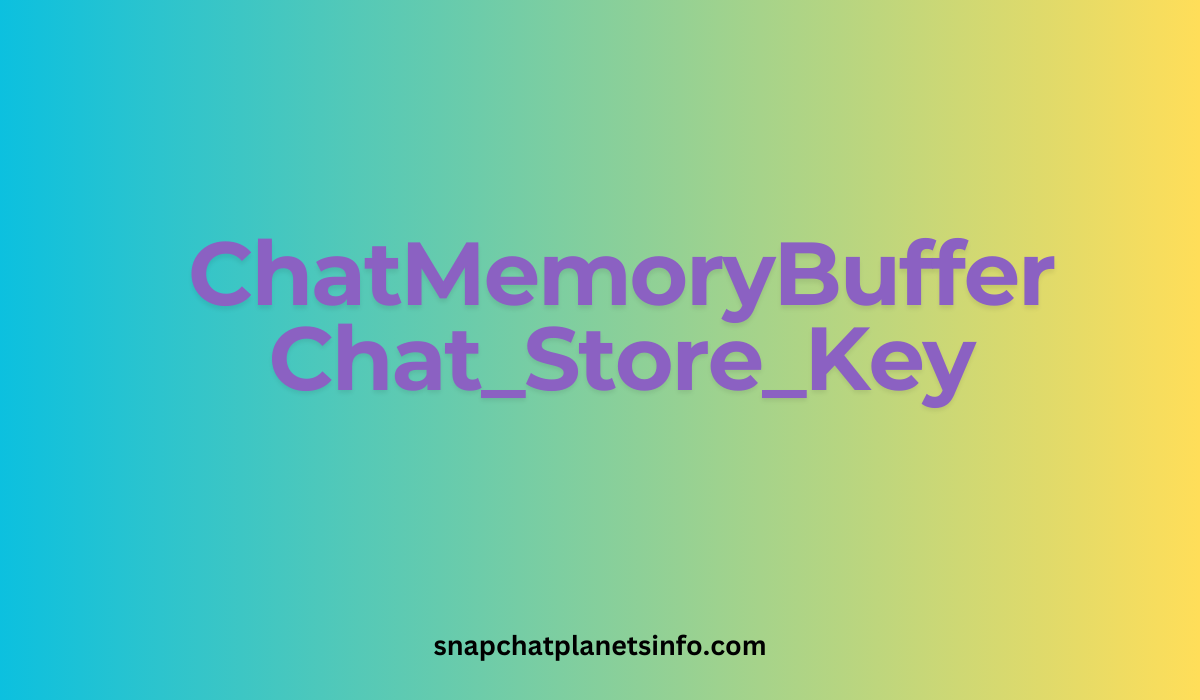 ChatMemoryBuffer Chat_Store_Key