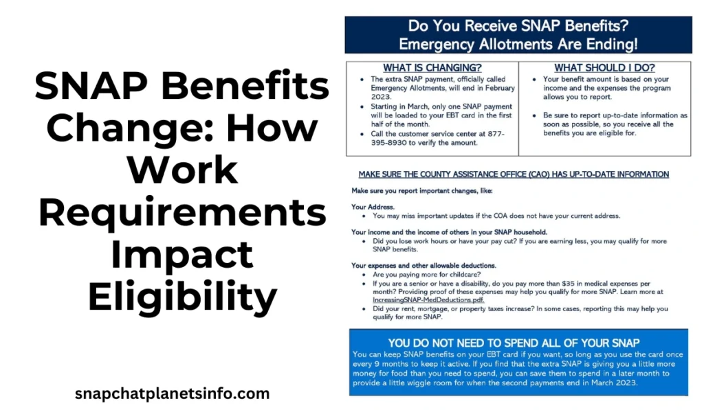 Snap Benefits Change