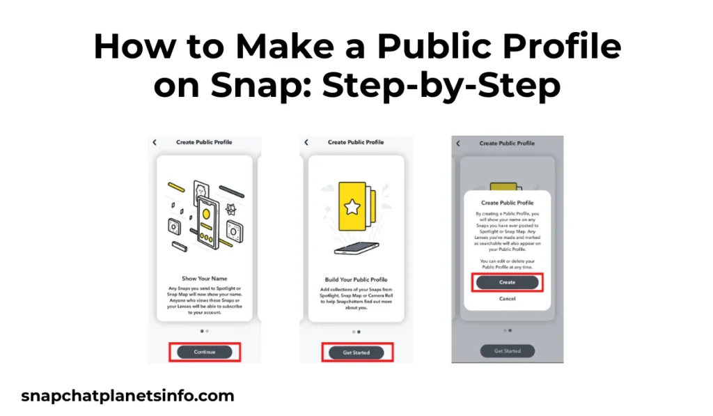 How to Make a Public Profile on Snap